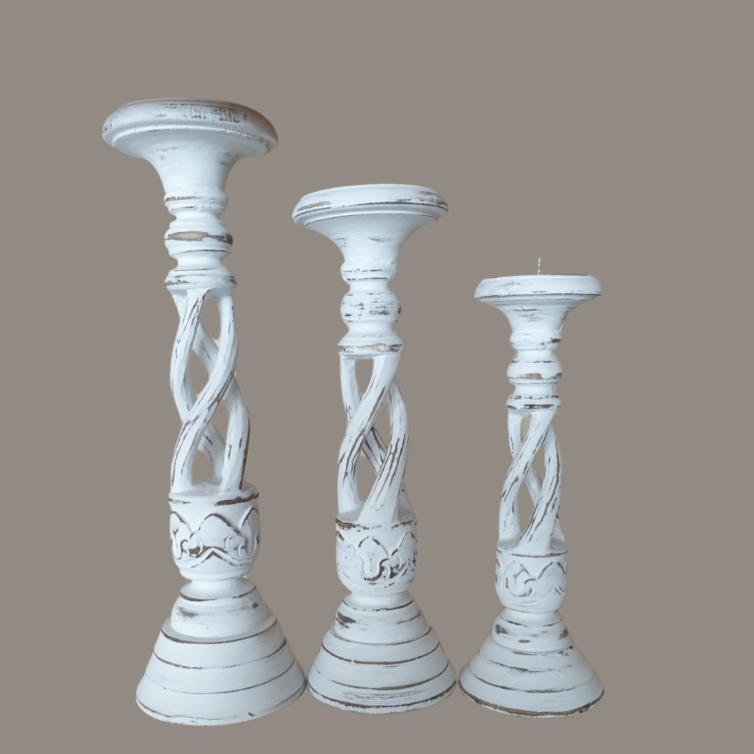 Rustic Twist Candle Holders