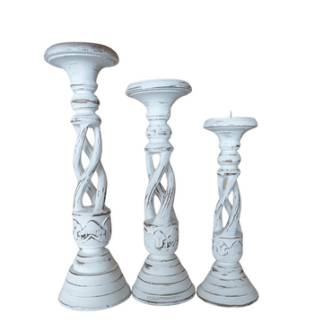 Rustic Twist Candle Holders