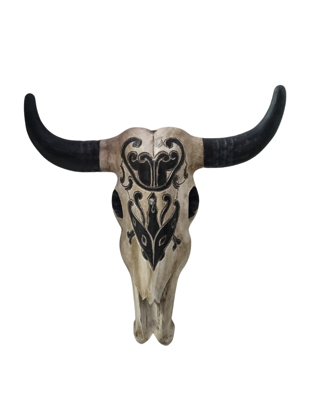 Rustic Wooden Bull Skulls