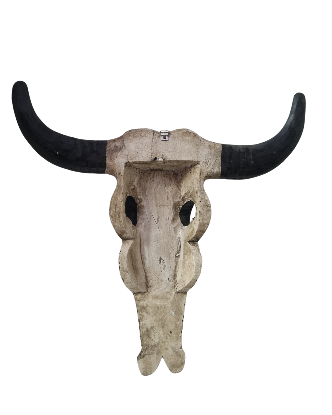 Rustic Wooden Bull Skulls