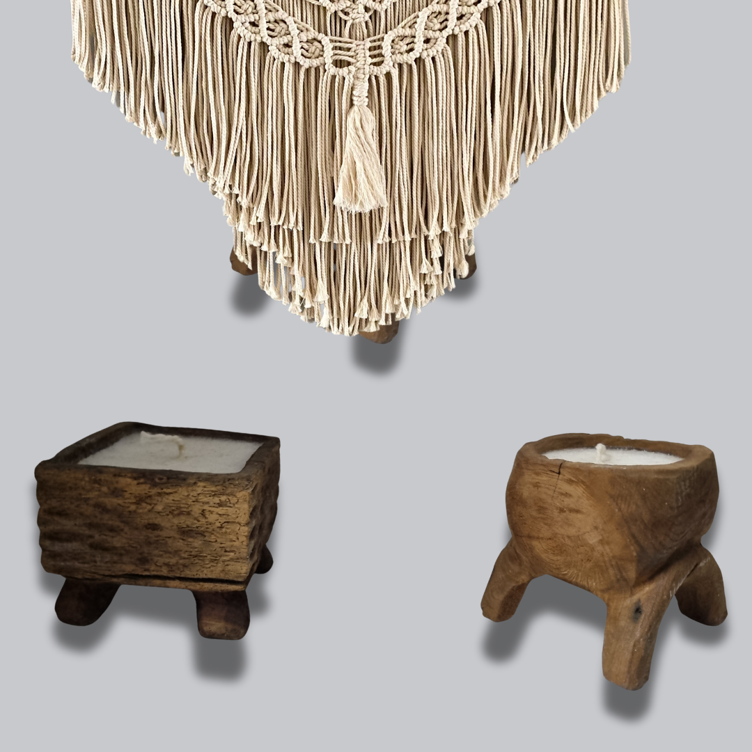 Rustic Wooden Candles 