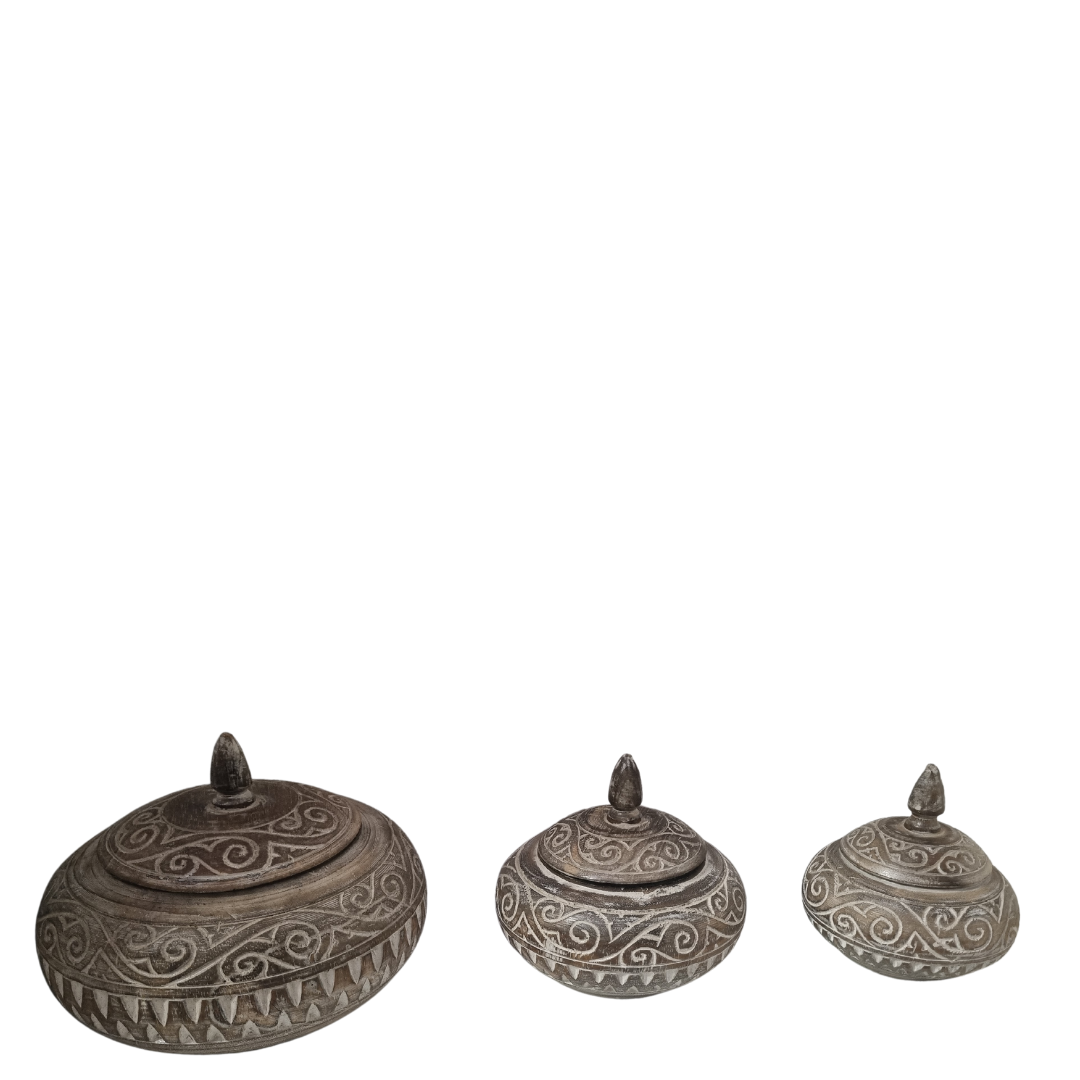 Boho Harmony Wooden Bowl Collection