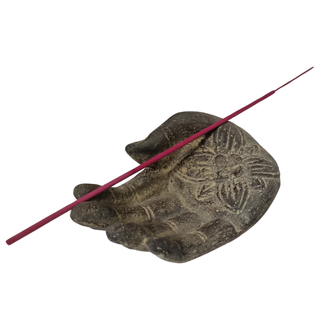 Stone Hamsa Hand Incense Holder