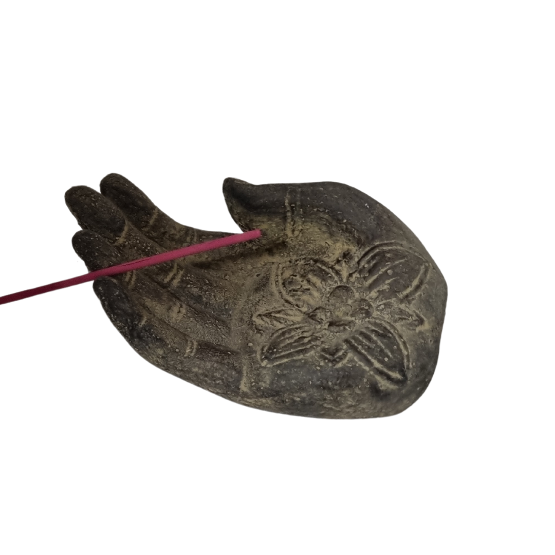 Stone Hamsa Hand Incense Holder