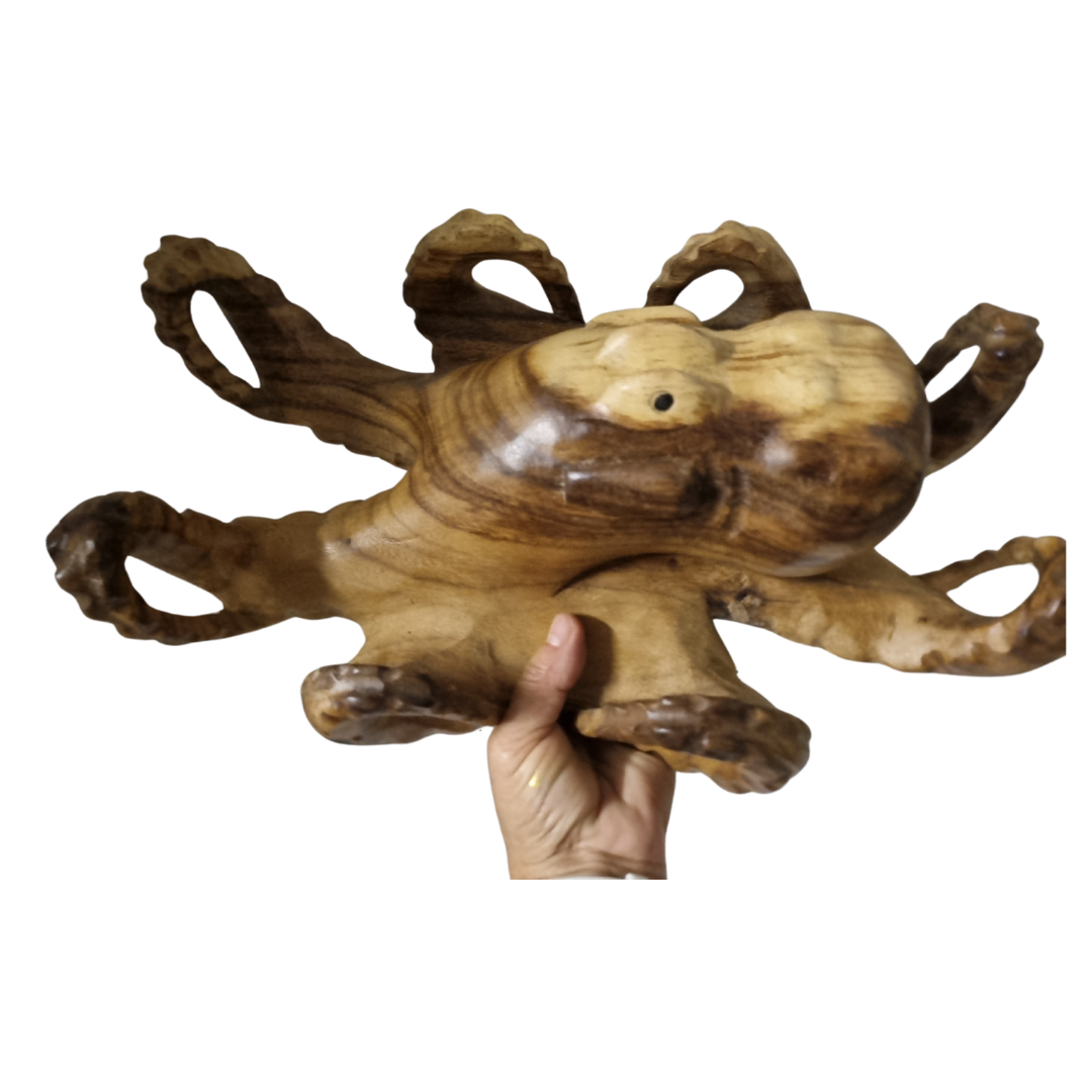 Solid Timber Octopus Art Piece