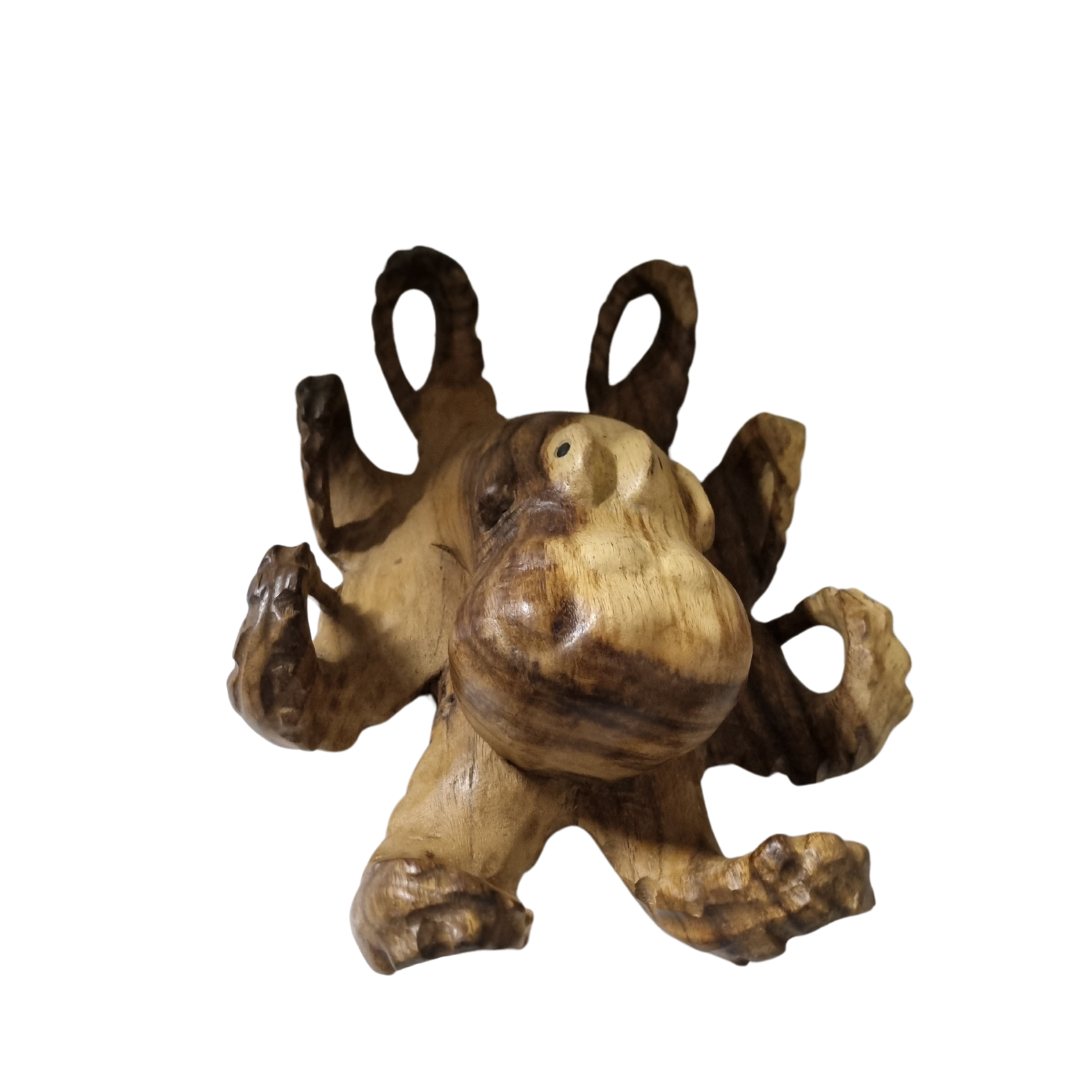 Solid Timber Octopus Art Piece