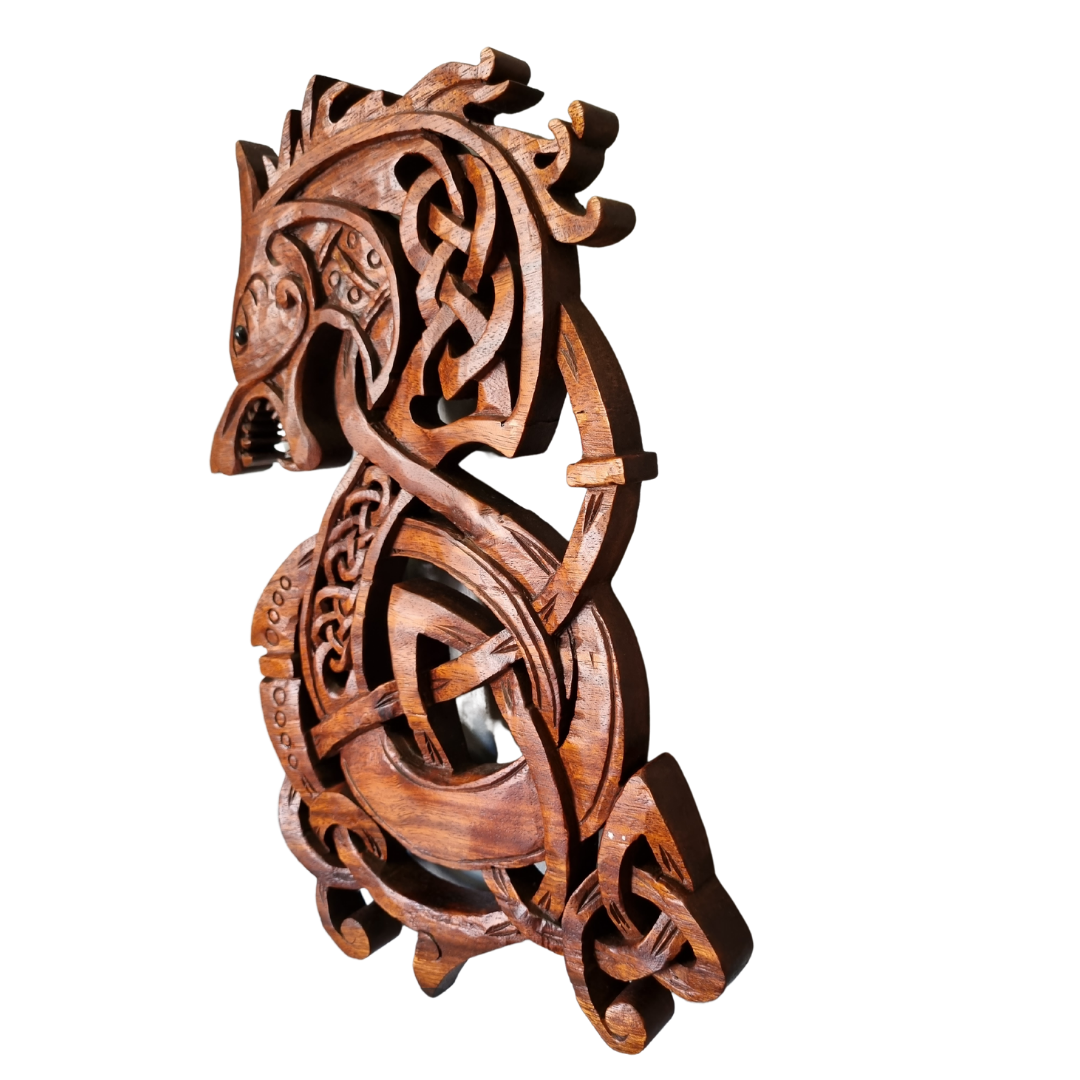 Dragon Sculpture Wooden Wall Art 