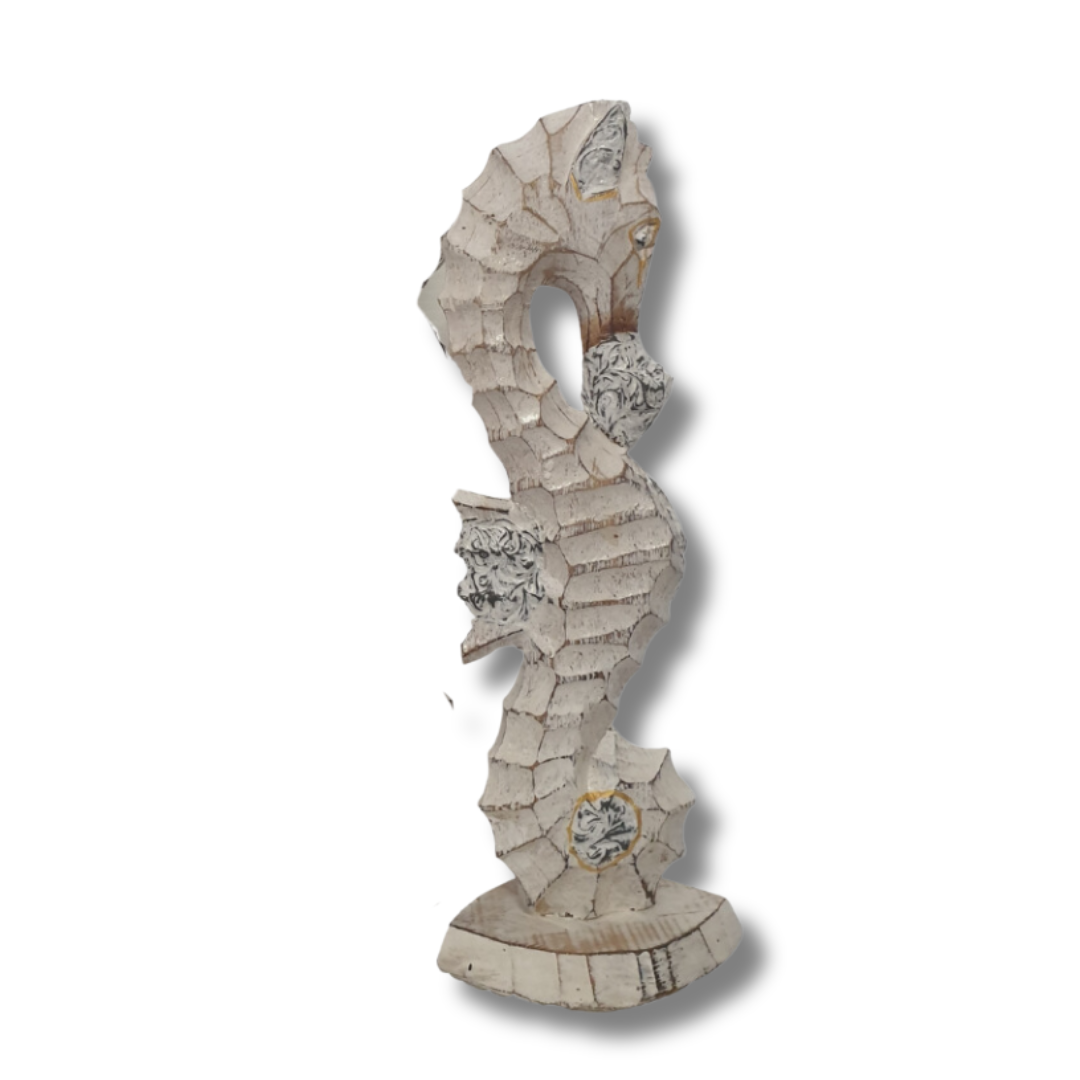 Seahorse Wooden Statue Décor
