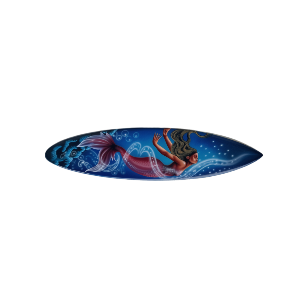 Surfboard Mermaid Wall Art – Ocean Theme Beach Home Decor if you prefer hand horizonial please let me know as its set to hand verticle