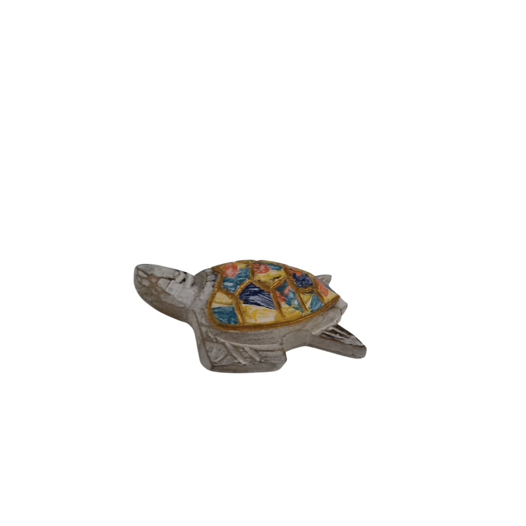Tropical Style Wooden Turtles Multi Colour