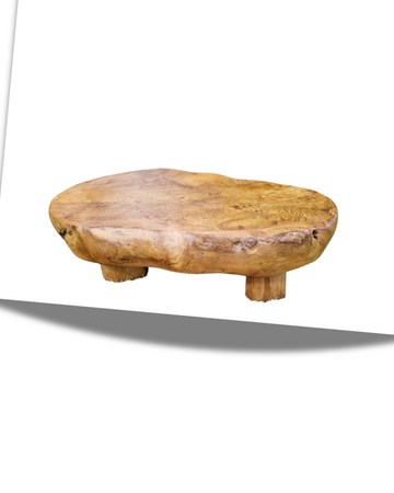 Table - Platter Stand Solid Teak Wood, on white background