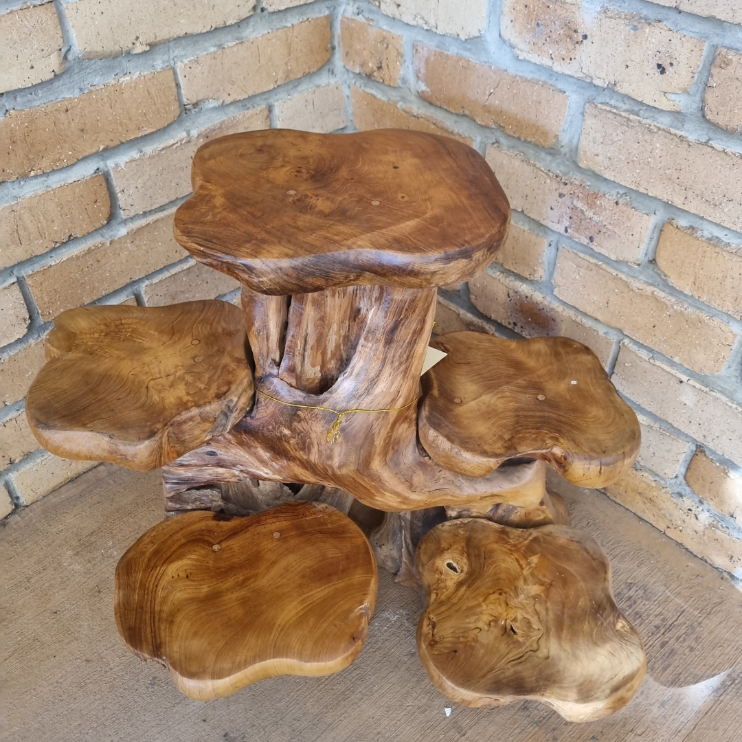 Teak Wood Plant Display Stand