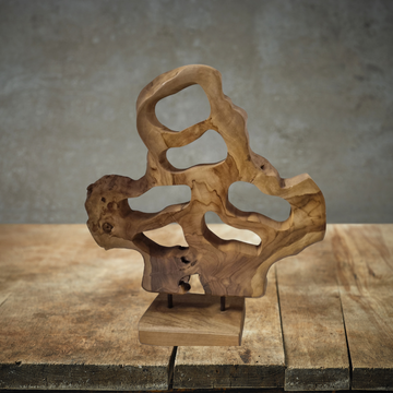Teak Wood Table Top Sculpture