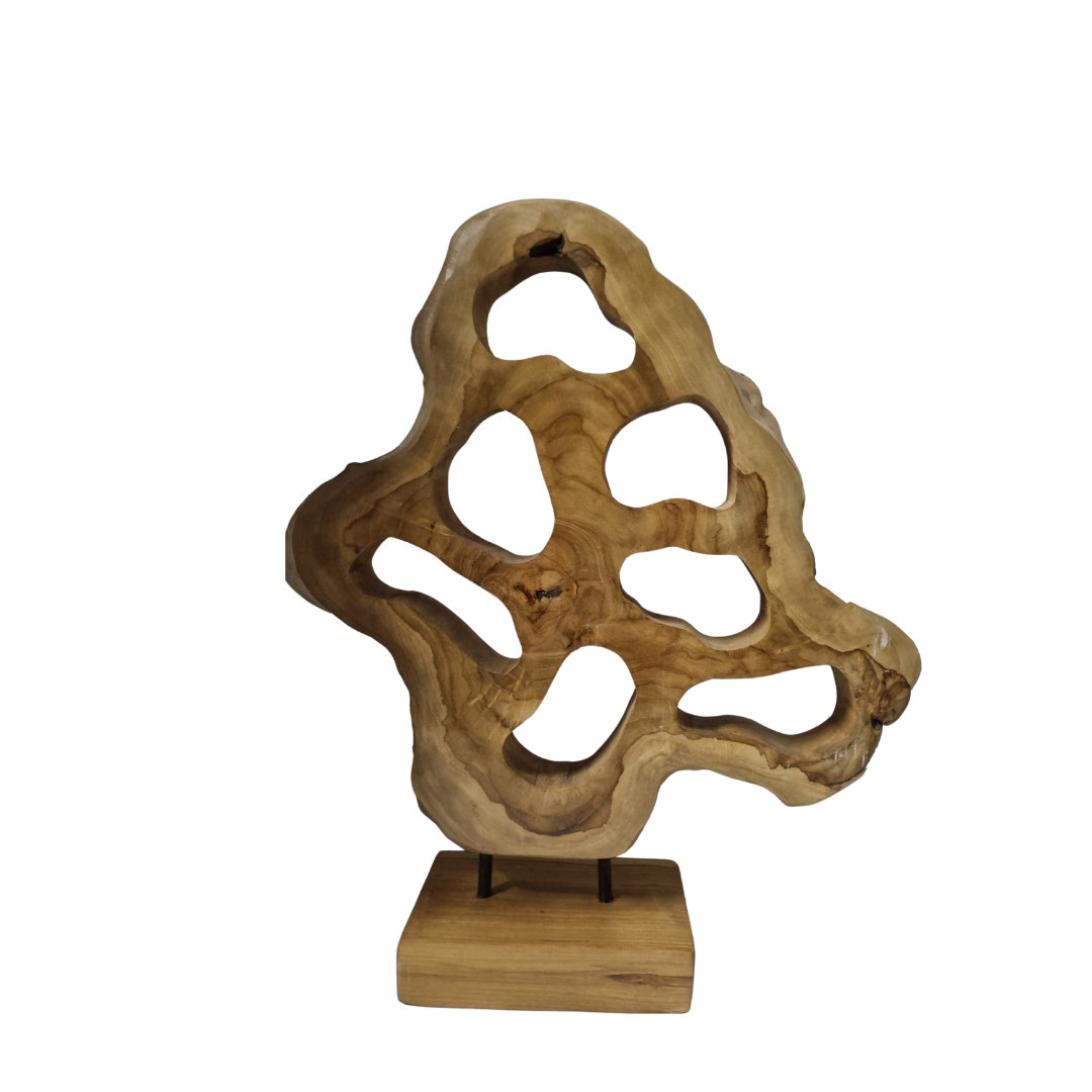 Teak Wood Table Top Sculpture