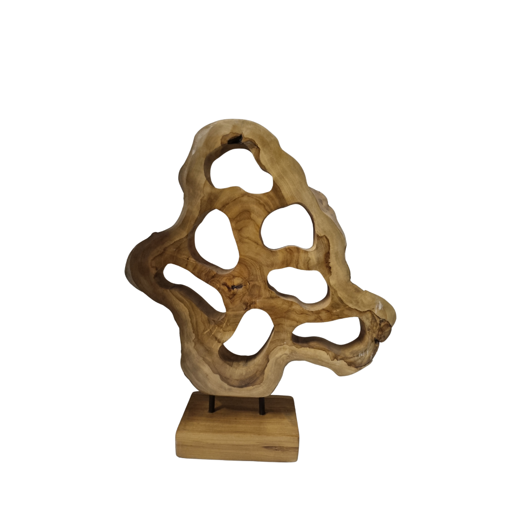 Teak Wood Table Top Sculpture