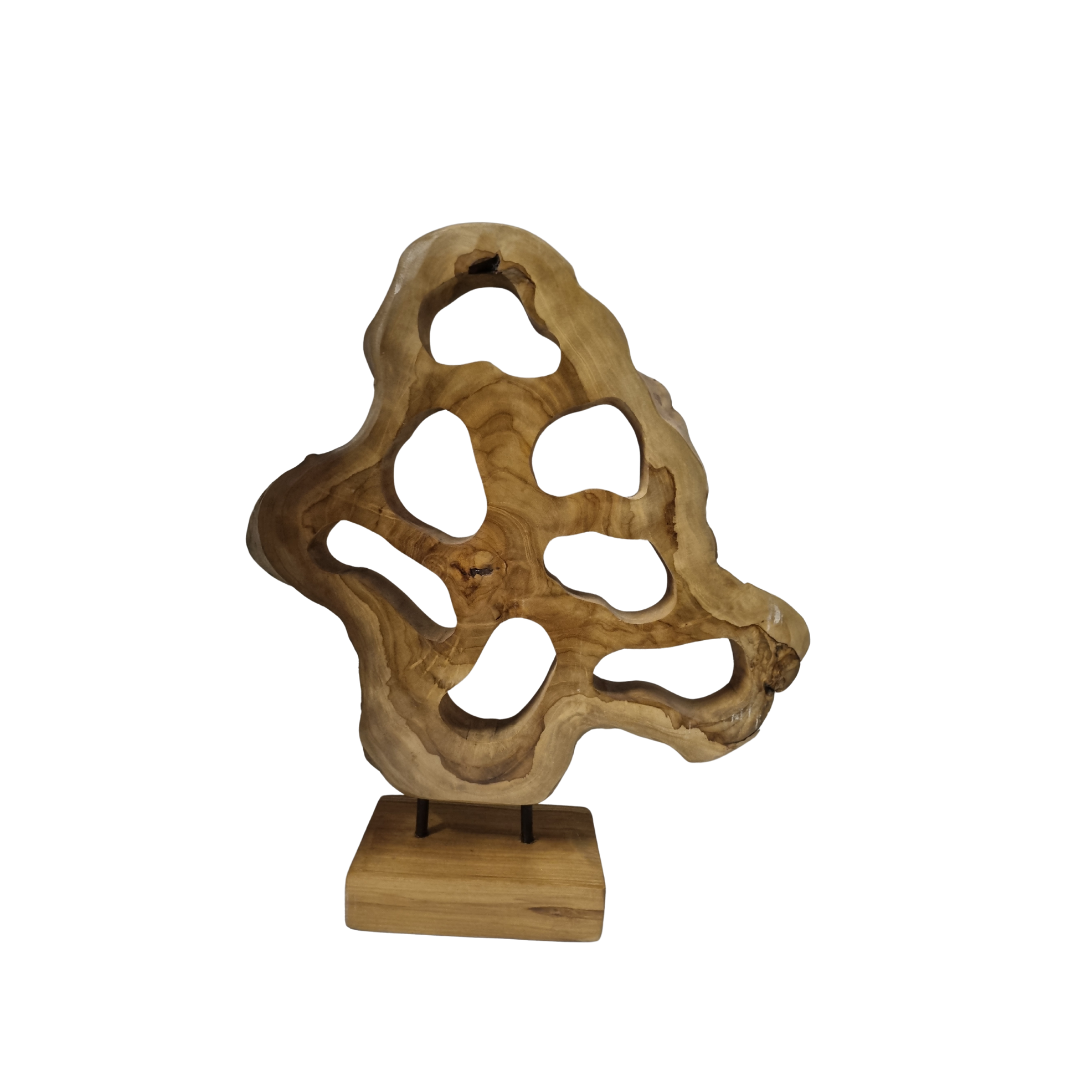 Teak Wood Table Top Sculpture