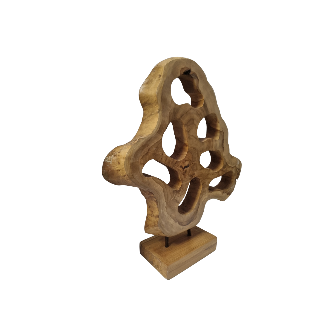 Teak Wood Table Top Sculpture