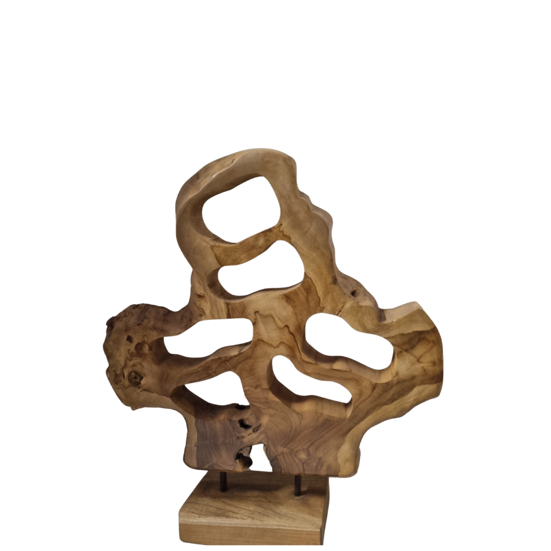 Teak Wood Table Top Sculpture