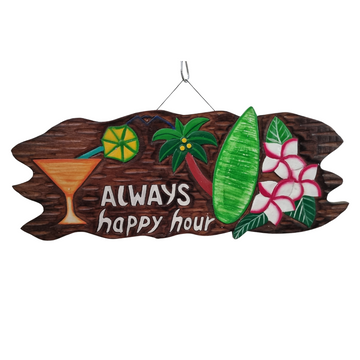 Tiki Bar Decorative Wall Art style set on a white wall 