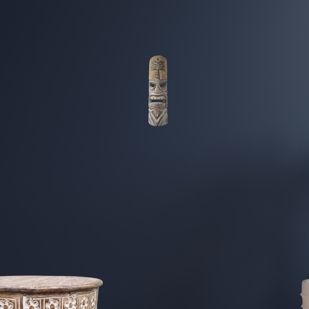Decorative mask on a dark blue background