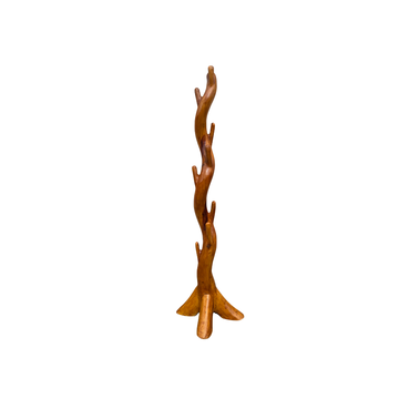 set on a white background wooden stand 