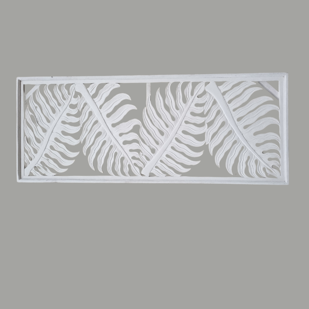 Tropical Fern Wall Hanging white