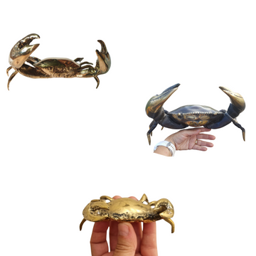 Brass Mud Crab Figurines