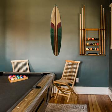 Wooden Surfboard Wall Art Green