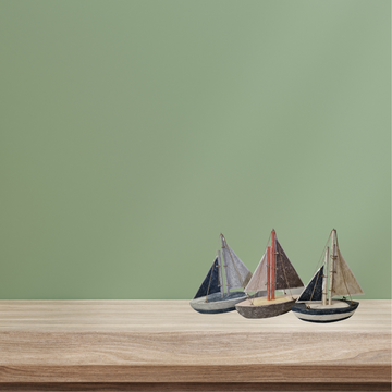 Wooden Sail Boat Rustic Finish