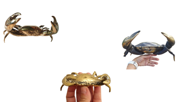Brass Mud Crab Figurines