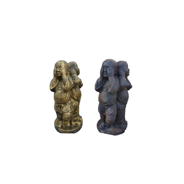 Garden Buddha Monk Triplets