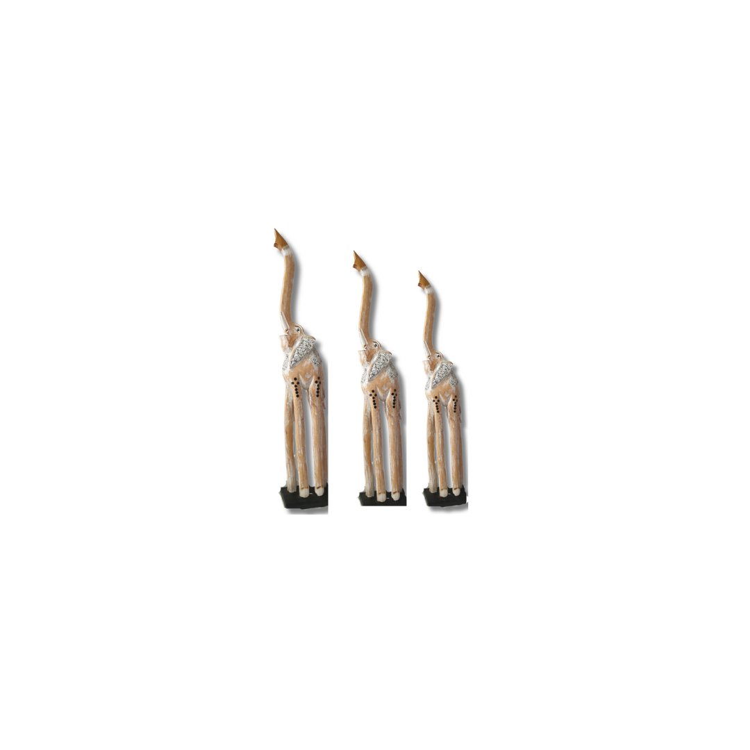 Handcrafted Elephant Wooden Statues