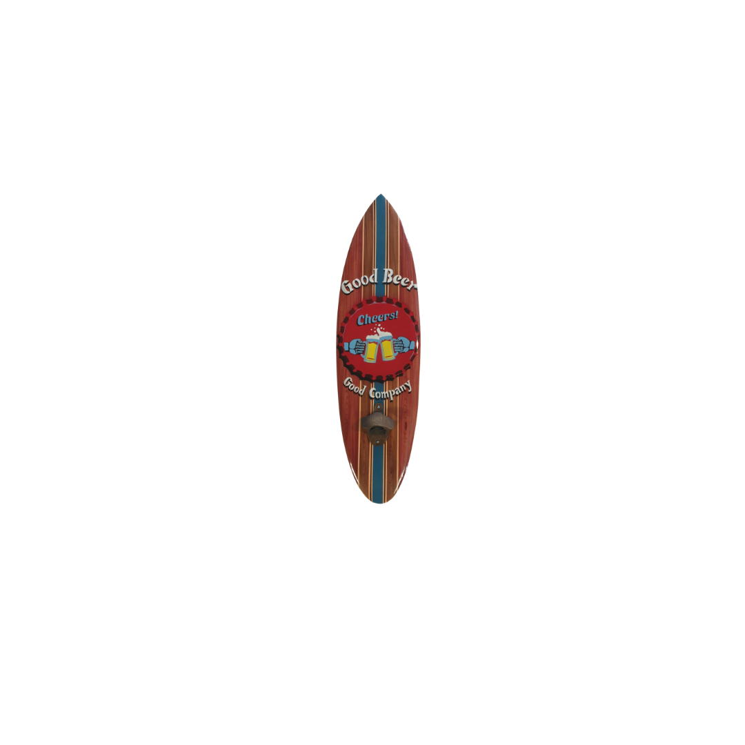 Retro Surfboard Wall Art Bottle Opener