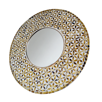 Handmade Round Mosaic Mirror