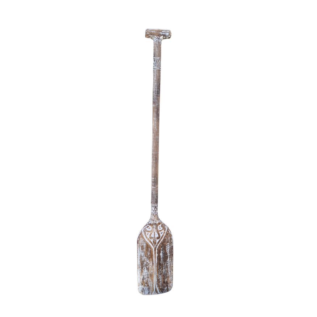 Tribal Carved Wooden Paddle