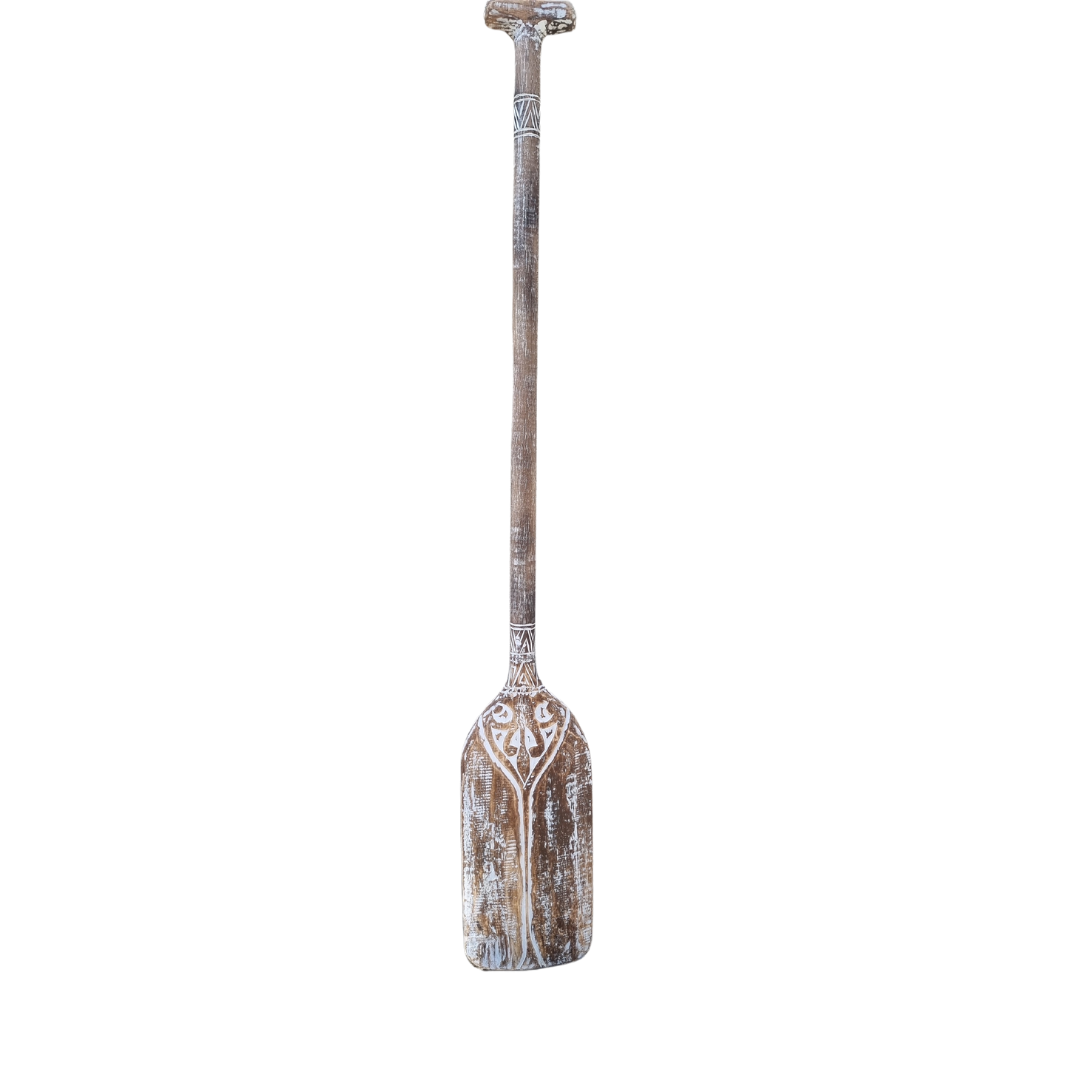 Tribal Carved Wooden Paddle