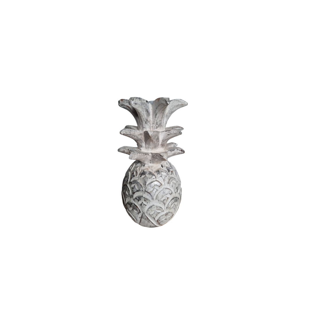 Wooden Pineapple Décor – Silver