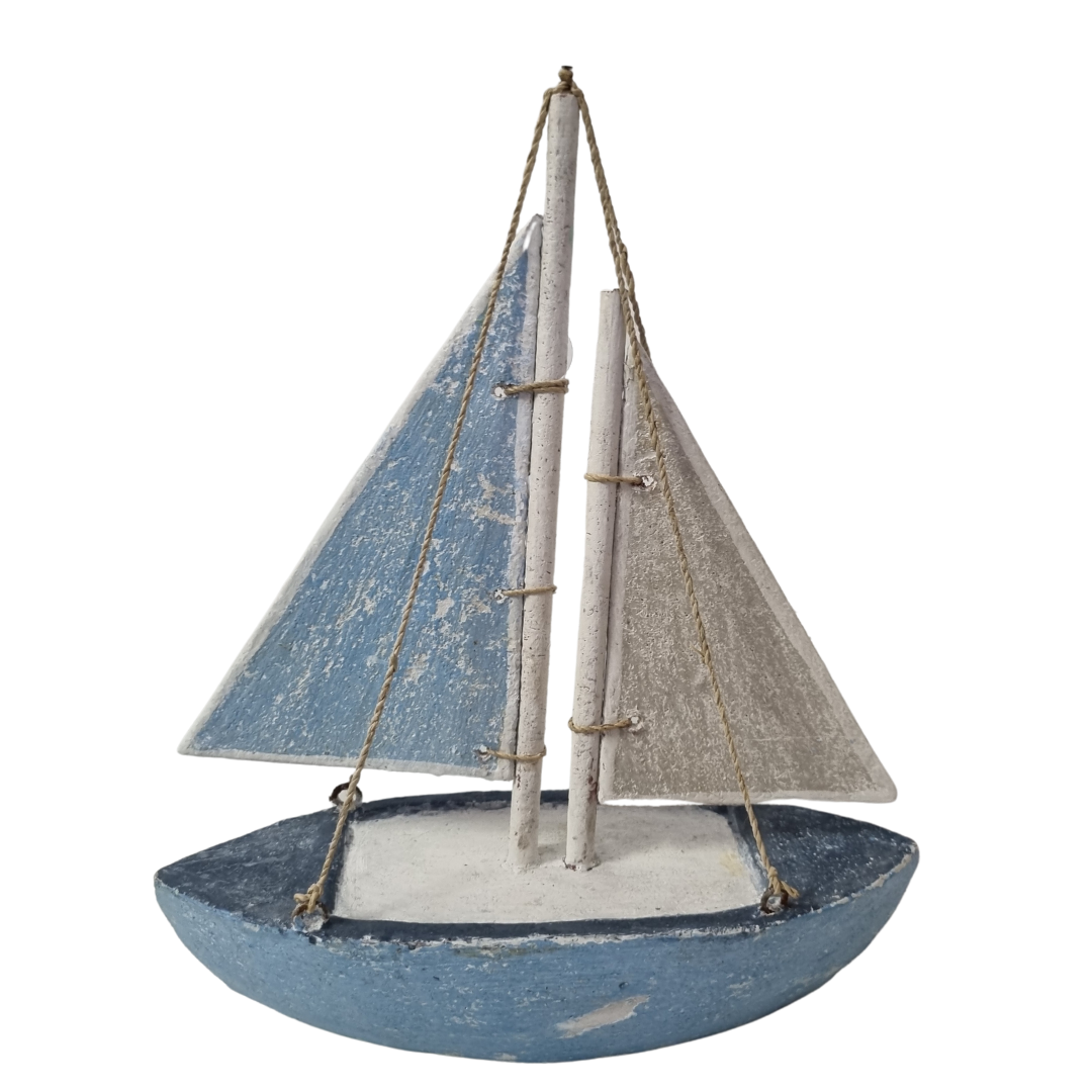 Wooden Sail Boat Rustic Finish CLASSIC