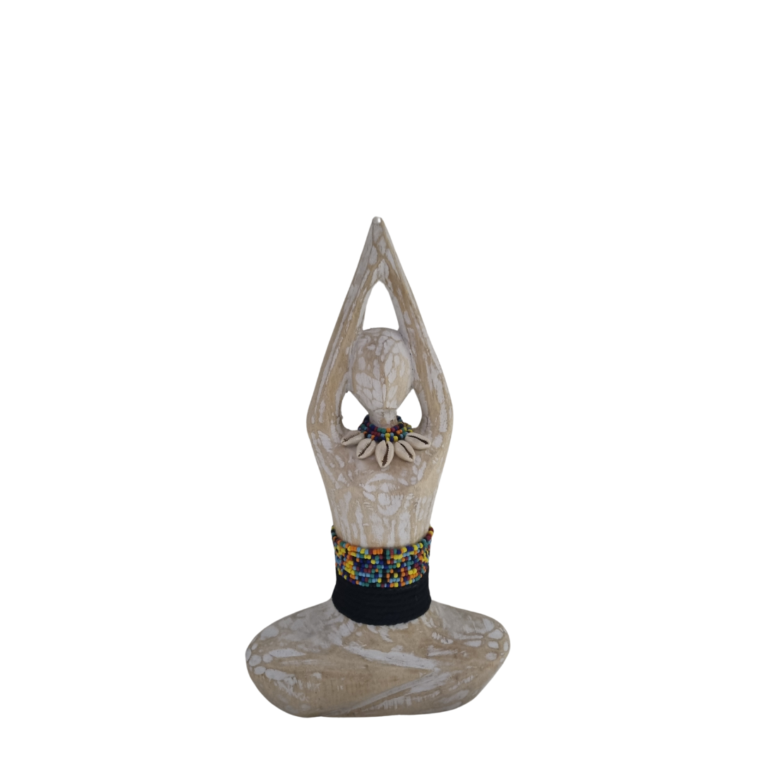 wooden yoga lady