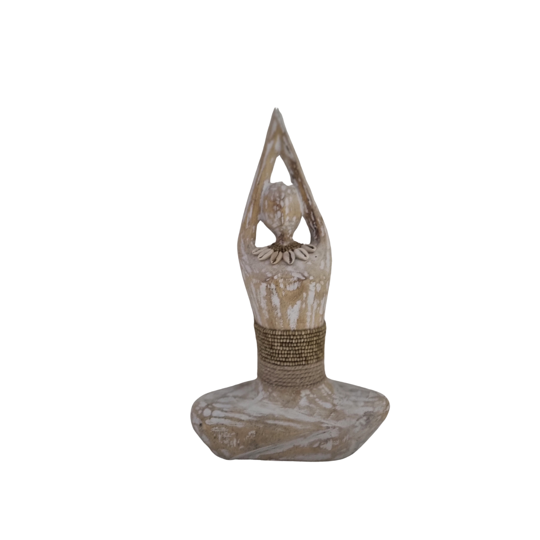 Yoga Pose Wooden Carving - Upward Salute