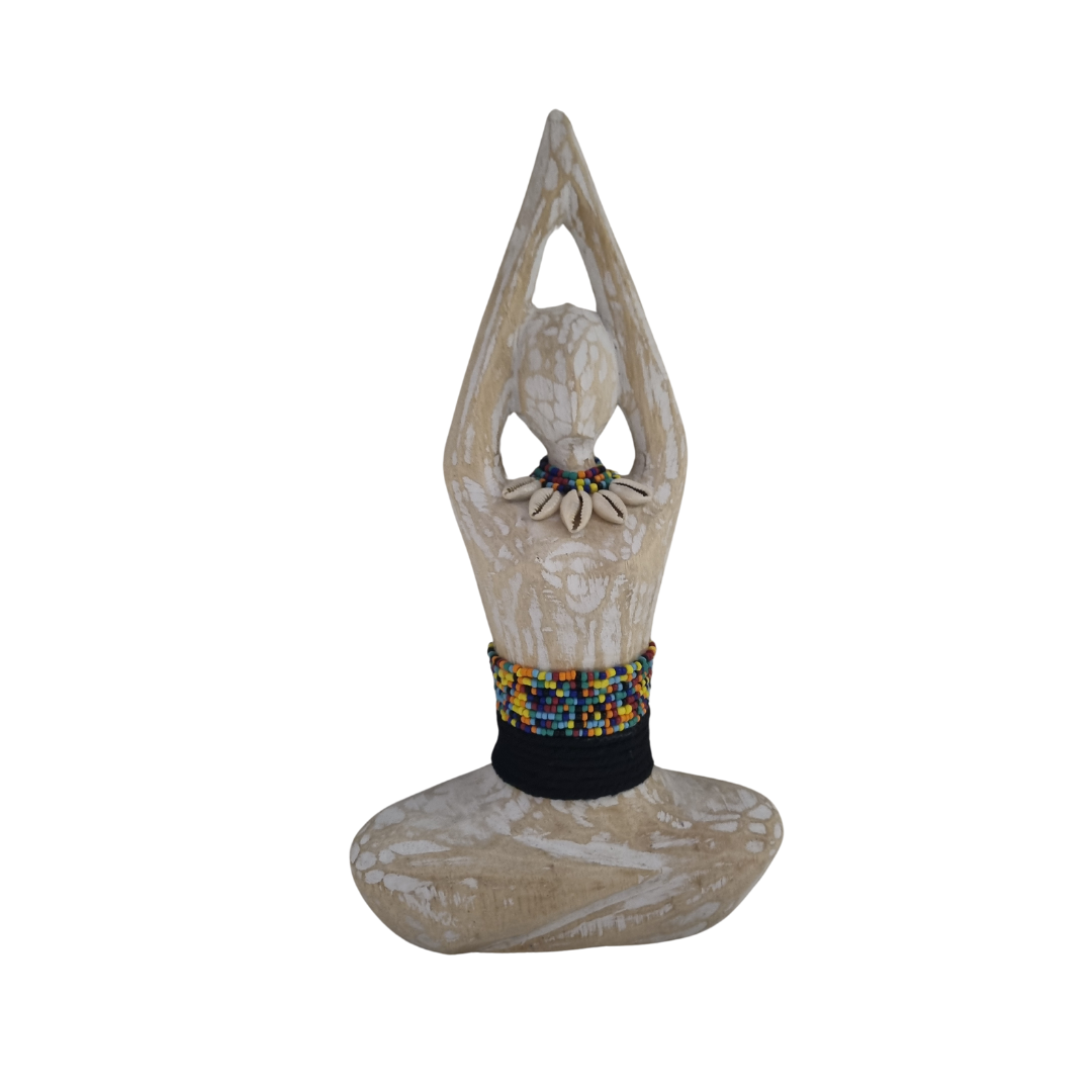 Yoga Pose Wooden Carving - Upward Salute