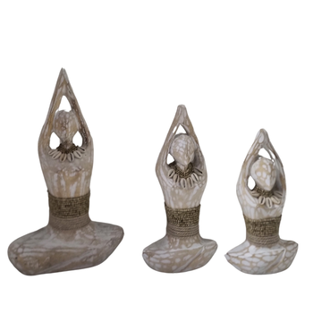 Yoga Pose Wooden Carving - Upward Salute