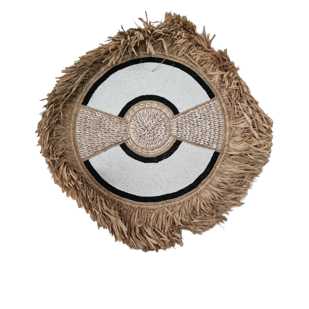 Boho Style Shield Wall Art Black