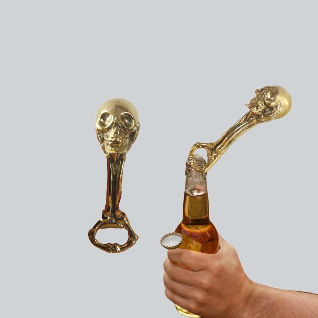 Brass Skull Bottle Opener