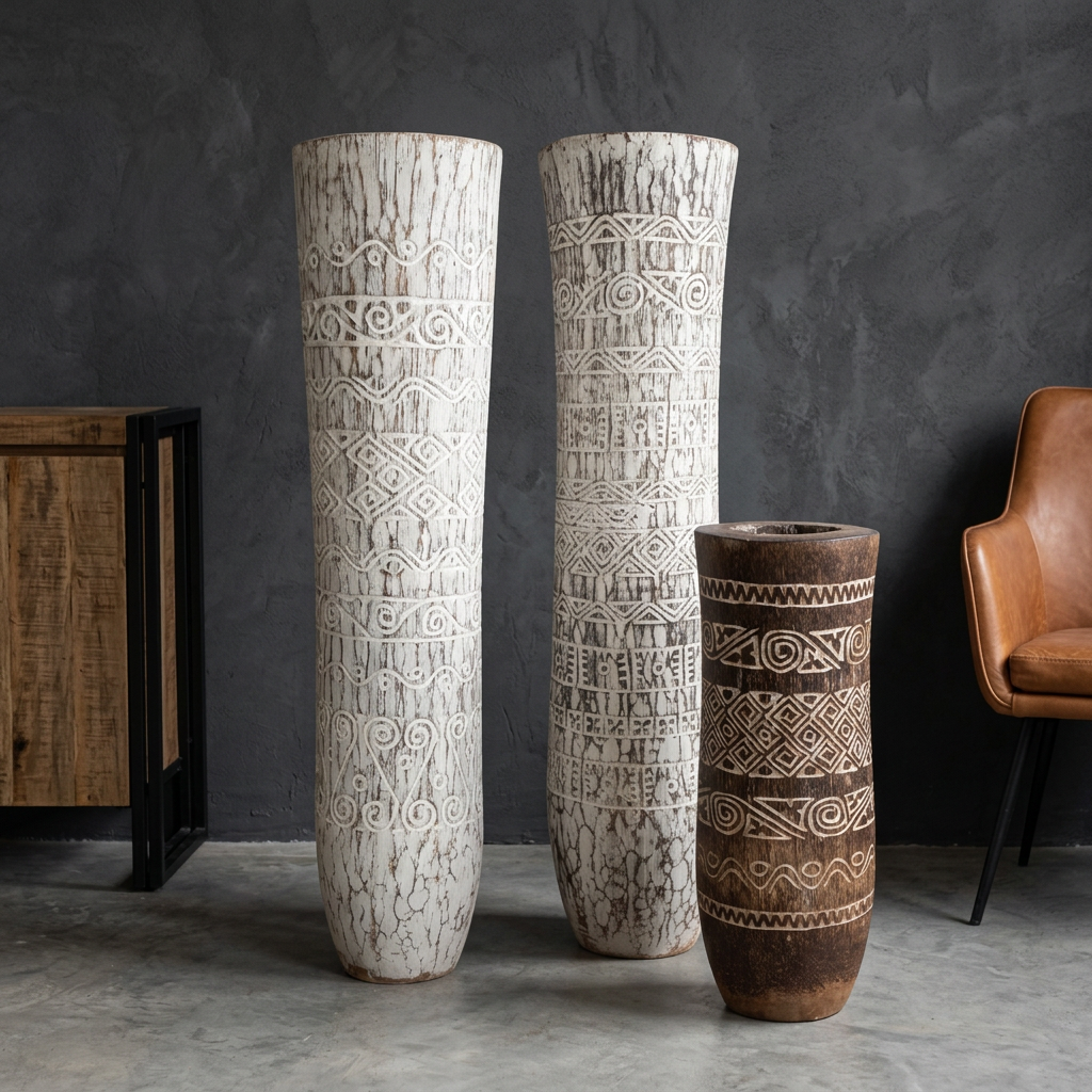 all three designs set in a industral style home room 