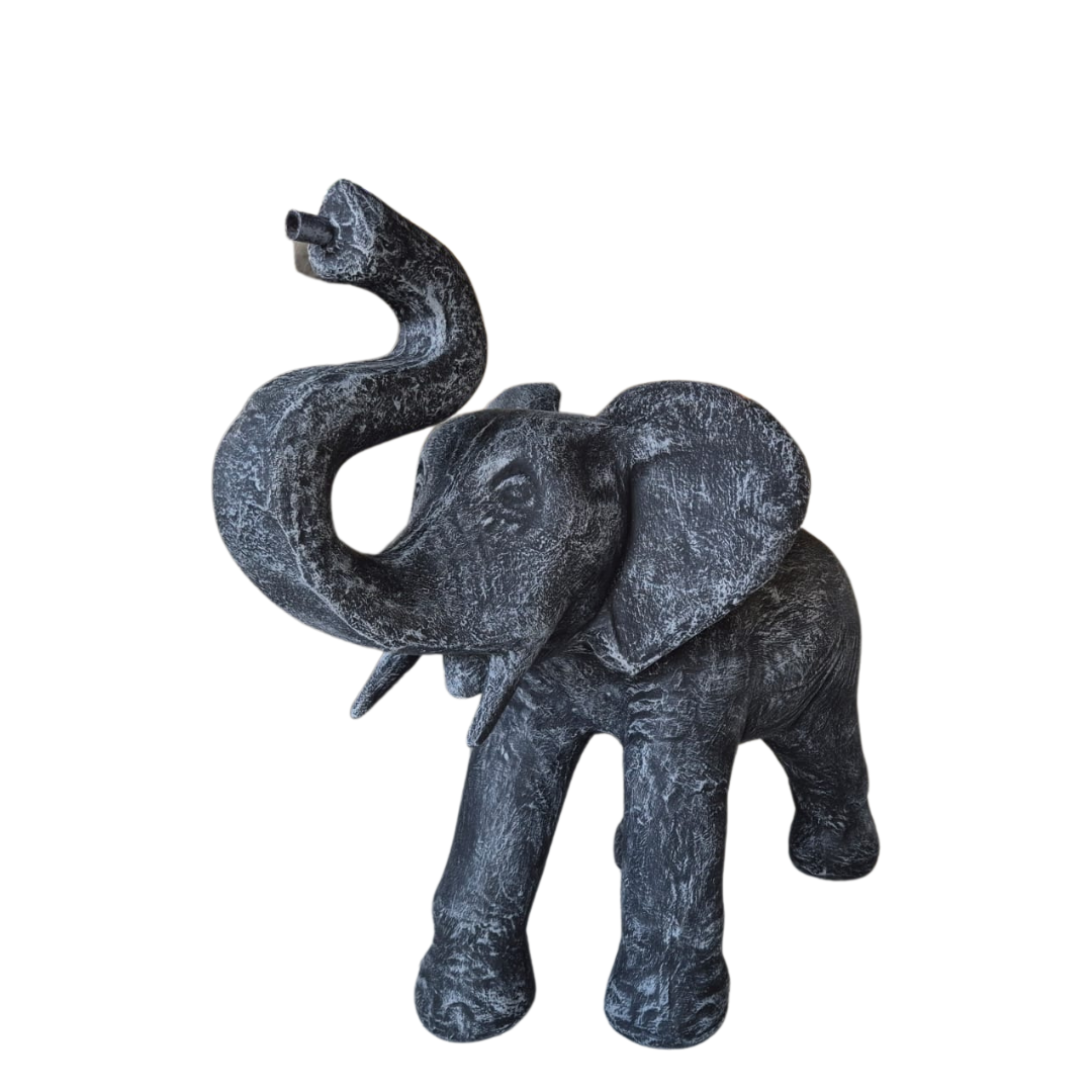 Elephant Statue front view on white background