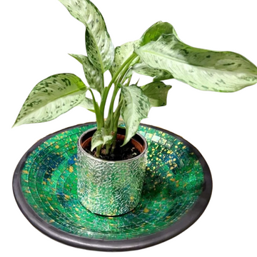 Vivid Green Mosaic Bowls