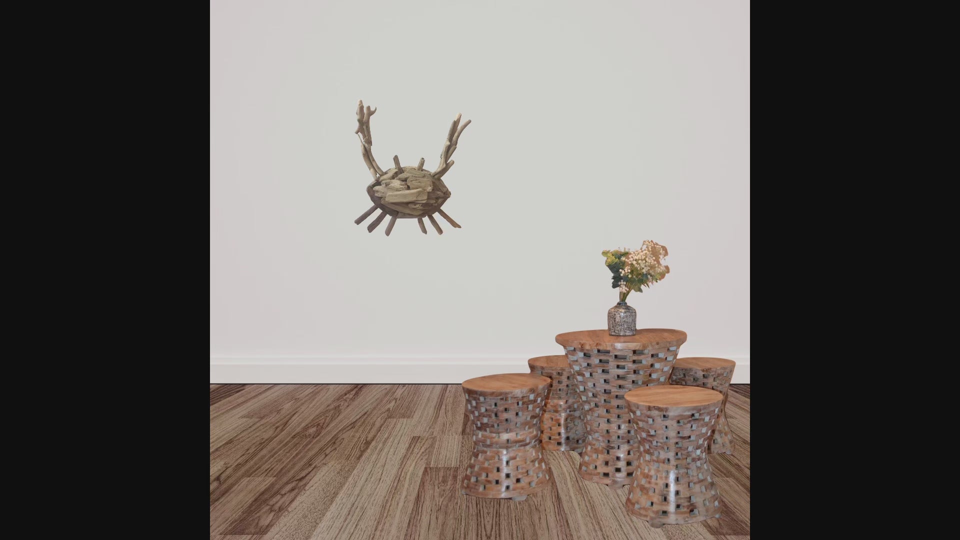 Elegant Mosaic Table Set Teak Design