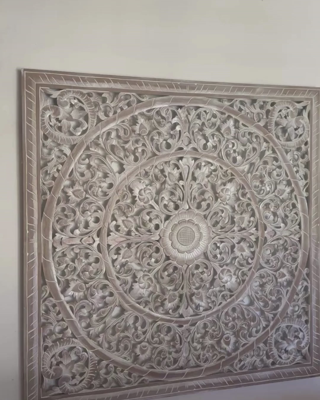 Coastal Carved Floral Wall Art PanelVIDEO