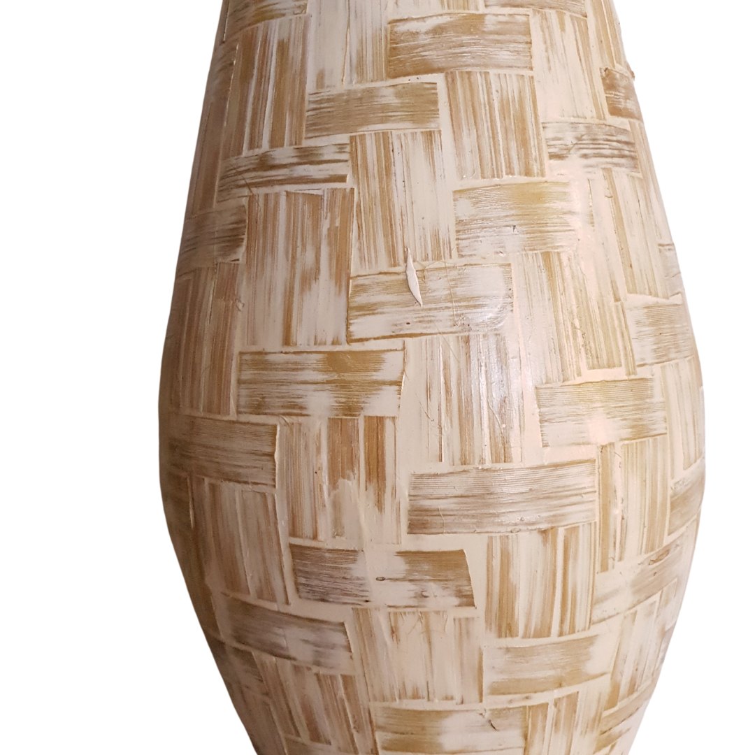 Flute Ceramic Vase Neutral Tones